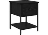 Syfax™ Comodino Rovere Nero 34 X 35,5 X 45 Cm Legno Multistrato