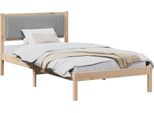 Syfax™ Letto Con Testiera Rivestita Grigio Chiaro 100 X 200 Cm