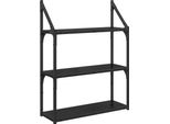 Syfax™ Scaffale Da Parete Rovere Nero 60 X 21 X 78,5 Cm