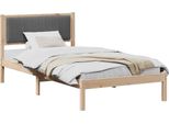 Syfax™ Letto Con Testiera Rivestita Grigio Scuro 100 X 200 Cm