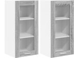 Syfax™ Armadio Pensile Con Porta 2 Pcs Grigio Sonoma 40 X 31 X 80 Cm