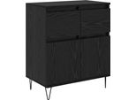 Syfax™ Credenza Con Cassetto Rovere Nero 60 X 35 X 70 Cm
