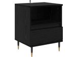 Syfax™ Armadio Da Notte Rovere Nero 40 X 35 X 50 Cm Legno Multistrato