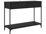 Syfax™ Tavolo Consolle Con Cassetto Rovere Nero 100 X 34,5 X 75 Cm