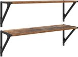 Syfax™ Scaffali Da Parete 2 Pcs Legno Vecchio 80 X 25 X 25,5 Cm