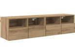 Syfax™ Mobiletti Tv Da Parete 2 Pcs Rovere Artigianale 60 X 30 X 30 Cm