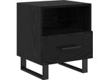 Syfax™ Armadio Da Notte Con Cassetto Rovere Nero 40 X 35 X 47,5 Cm