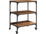 Syfax™ Carrello Da Cucina Legno Vecchio 60 X 41 X 76 Cm