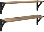 Syfax™ Scaffali Da Parete 2 Pcs Rovere Artigianale 60 X 15 X 15,5 Cm