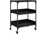 Syfax™ Carrello Da Cucina Rovere Nero 60 X 41 X 80.5 Cm