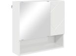 Syfax™ Mobiletto Per Specchio Con Porta Bianco Lucido 59 X 17 X 55 Cm