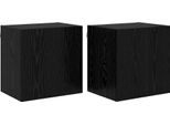 Syfax™ Mobiletti Tv Da Parete 2 Pcs Rovere Nero 40,5X30X40Cm