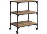 Syfax™ Carrello Da Cucina Rovere Artigianale 60 X 41 X 76 Cm