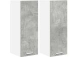 Syfax™ Armadio Pensile 2 Pcs Grigio Cemento E Bianco 30 X 31 X 80 Cm