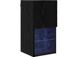 Syfax™ Mobile Tv Da Parete Rovere Nero 30,5 X 30 X 60 Cm