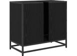 Syfax™ Armadio Per Lavabo Da Bagno Rovere Nero 65 X 33 X 60 Cm