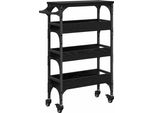 Syfax™ Carrello Da Cucina Rovere Nero 53 X 20 X 76 Cm