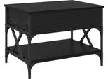 Syfax™ Tavolino Da Salotto Rovere Nero 70X50X50Cm Legno Multistrato
