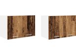 Syfax™ Armadio Pensile 2 Pcs Legno Antico E Bianco 60 X 31 X 40 Cm