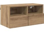 Syfax™ Mobile Tv Da Parete Rovere Artigianale 60 X 30 X 30 Cm