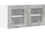 Syfax™ Armadio Pensile Grigio Cemento E Bianco 80 X 31 X 40 Cm