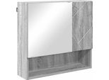 Syfax™ Mobiletto Per Specchio Con Porta Grigio Sonoma 59 X 17 X 55 Cm