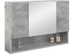 Syfax™ Mobiletto Per Specchio Con Porta Grigio Cemento 80 X 17 X 55 Cm