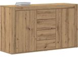 Syfax™ Credenza Rovere Artigianale 120 X 36 X 69 Cm Legno Multistrato