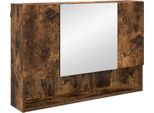 Syfax™ Mobiletto Per Specchio Con Porta Rovere Fumé 80 X 17 X 55 Cm