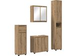 Syfax™ Set Di Mobili Per Il Bagno Con Ruota 4 Pcs Rovere Artigianale