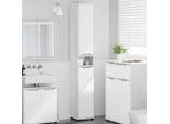 Syfax™ Mobile Da Bagno Con Porta Bianco Lucido 30,5 X 30 X 195 Cm