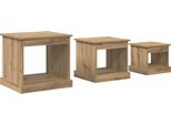 Syfax™ Tavolino Da Salotto 3 Pcs Rovere Artigianale Legno Multistrato