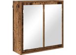 Syfax™ Mobiletto Per Specchio Da Bagno Legno Vecchio 60 X 20 X 60 Cm