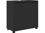 Syfax™ Mobile Per Lavabo Da Bagno Con Lo Scaffale Nero 60 X 30 X 60 Cm