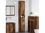 Syfax™ Mobile Da Bagno Con Porta Legno Vecchio 30,5 X 30 X 195 Cm