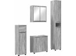 Syfax™ Set Di Mobili Per Il Bagno Con Cassetto 4 Pcs Grigio Sonoma