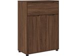 Syfax™ Mobile Da Bagno Con Porta Rovere Marrone 72,5 X 36,5 X 100 Cm