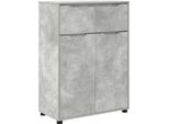 Syfax™ Mobile Da Bagno Con Porta Grigio Cemento 72,5 X 36,5 X 100 Cm