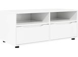 Syfax™ Mobile Tv Bianco Lucido 100 X 48 X 43 Cm Legno Multistrato