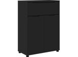 Syfax™ Mobile Da Bagno Nero 72,5 X 36,5 X 100 Cm Legno Multistrato