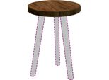 Syfax™ Piano Del Tavolo Marrone Scuro Ø 40 X 4 Cm