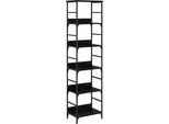 Syfax™ Libreria Rovere Nero 50 X 33 X 188,5 Cm Legno Multistrato