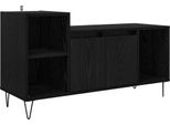 Syfax™ Mobile Tv Rovere Nero 100 X 35 X 55 Cm Legno Multistrato