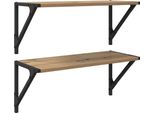 Syfax™ Scaffali Da Parete 2 Pcs Rovere Artigianale 60 X 25 X 25,5 Cm