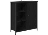 Syfax™ Credenza Rovere Nero 70 X 30 X 80 Cm Legno Multistrato