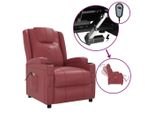 Syfax™ Poltrona Massaggio Elettrica Rosso Vino Pelle Finta