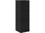 Syfax™ Credenza Rovere Nero 35 X 37 X 109 Cm Legno Multistrato