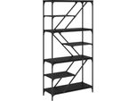 Syfax™ Libreria Rovere Nero 91 X 36 X 176 Cm Legno Multistrato
