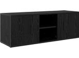 Syfax™ Mobile Tv Rovere Nero 100 X 31,5 X 35 Cm Legno Multistrato