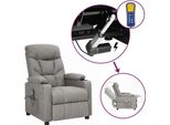 Syfax™ Poltrona Alzapersona Massaggiante Grigio Chiaro Tessuto